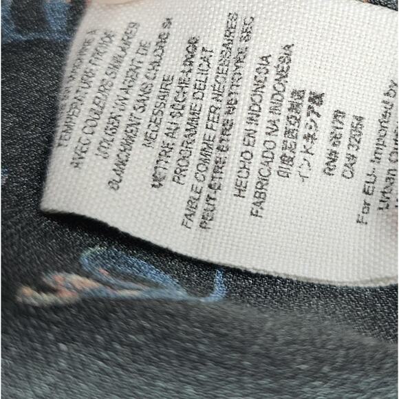 Free People Dress Womens Large Floral Long Sleeve Boho Ruffle Mini Tie Open Back - Picture 8 of 8